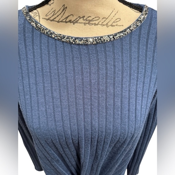 Juicy Couture Winter Shine Sweater Blue Women’s Size Medium - Picture 4 of 9
